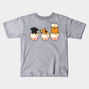 Funny Easter Egg Surprise Puppies and Chicken Kids T-Shirt